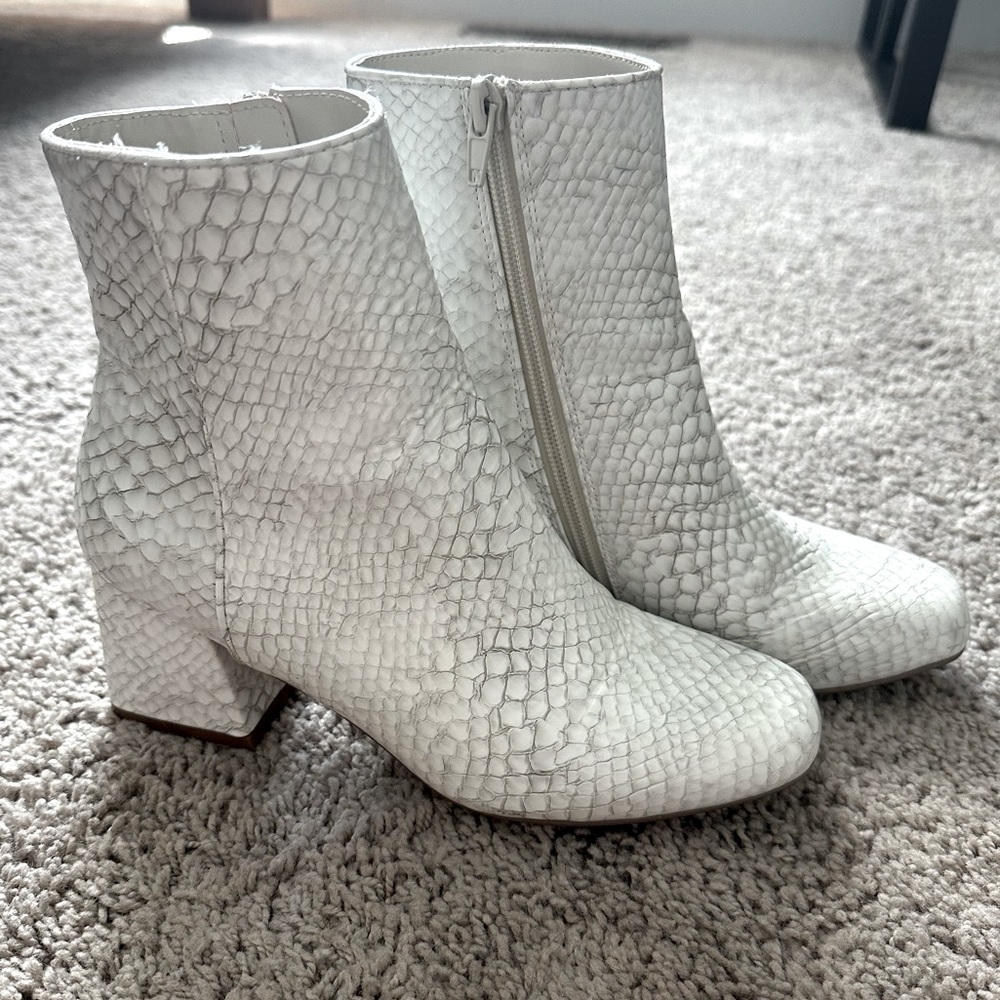 Steve Madden Darma Block Heel Snake Skin Boot